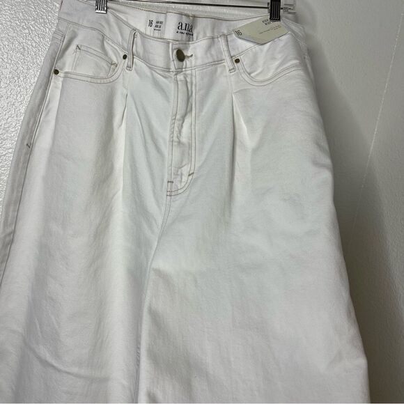 A New Approach High Rise Wide Leg White Jean Pants Size 16 Plus NWT- defected - Picture 6 of 13